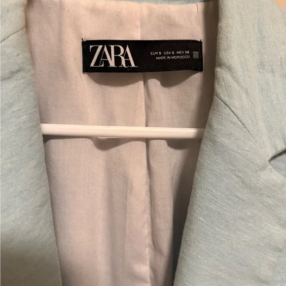 Zara Soft Blue Jacket - Picture 2 of 9